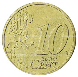 Монета 10 евроцентов 2002 года J Германия