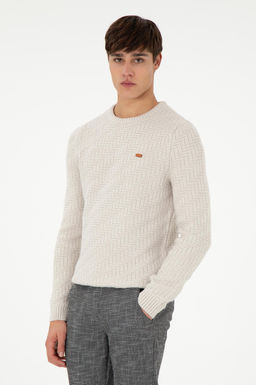 Erkek Slim Fit Bisiklet Yaka Ta_ Kazak