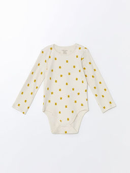 Bisiklet Yaka Uzun Kollu ?i?ekli K?z Bebek ??t??tl? Body