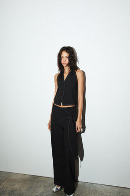TOPSTITCH WAISTCOAT TOP
