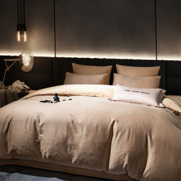 Комплект постельного белья Сатин-Жаккард Тессоро MT007 Евро 4 Наволочки