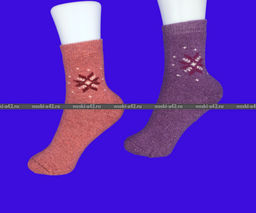 Цена за 12 пар. Носки детские собачья шерсть внутри махра на девочек арт. 5302 25-30 ( 16-17 см) - For you фото 3