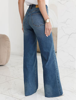 Джинсы клеш от колена из эластичного денима - Vilatte фото 2