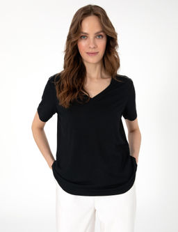 Siyah Regular Fit Ti__rt