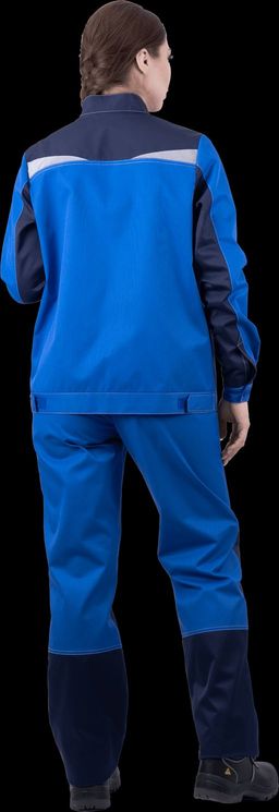 Костюм КМ-10 ЛЮКС летний, василек-синий, женский (Куртка+брюки)