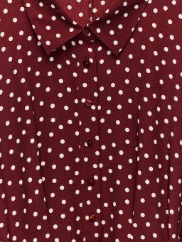 Приталенное платье с принтом в горошек / Zarina