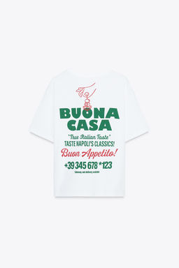 T-SHIRT WITH TEXT PRINT - Zara фото 7