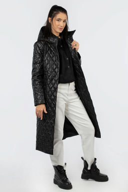 01-11383 Пальто женское демисезонное (пояс) - El podio фото 2