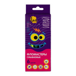 Лео Играй Фломастеры смываемые LPFP-06 6 цв