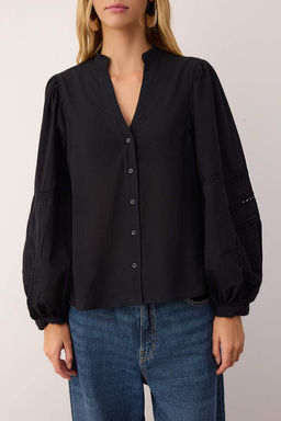 Beyaz Kollar? Dantel Serit Detayl? Boho Gomlek TWOAW26GO00068 - Trendyolmilla фото 3