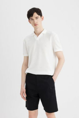 Regular Fit Gabardin Bermuda Sort