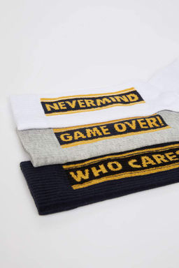 Набор из 3 мужских хлопковых длинных носков DeFactoFit  фото 5