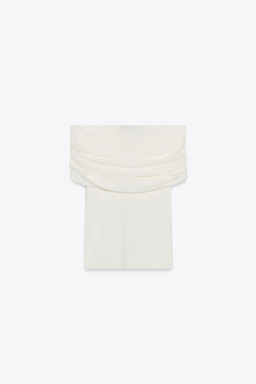 OFF-THE-SHOULDER KNIT TOP - Zara фото 6