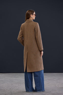 Trendyol Studio Bej Kazayag? Mono Kapama Regular Uzun Kase Yunlu Kaban TWOAW26KB00065 - Trendyolmilla фото 3