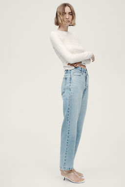 Straight High Waist Ankle Jeans - H&m фото 11