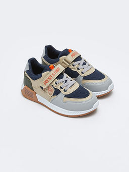 Ba?c?k ve C?rt C?rtl? Renk Bloklu Erkek ?ocuk Spor Ayakkab?