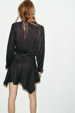 VESTIDO MINI EFECTO ANTE CINTUR?N / Marr?n - Zara фото 4