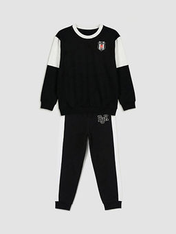 Be?ikta? Bask?l? Erkek ?ocuk Sweatshirt ve E?ofman Alt?