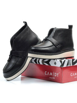 01-5172-1 BLACK Ботинки женские демисезонные (натуральная кожа, байка) - Фабричный китай фото 17