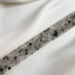 Бусины для украшений из Кварца с включением Турмалина 39 см