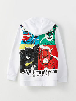 Kap??onlu Justice League Bask?l? Uzun Kollu Erkek ?ocuk Sweatshirt - Waikiki фото 2