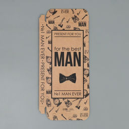 Цена за 5 шт. Коробка для шоколада, кондитерская упаковка For the best man, 17×8.5×1.5 см