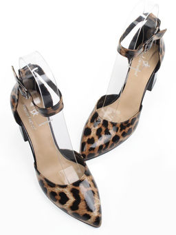 06-A71A-82PC BLACK/LEOPARD Туфли женские (натуральная кожа)