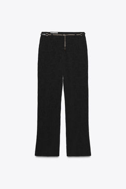 JACQUARD TROUSERS WITH CHAIN BELT - Zara фото 5