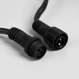 Гирлянда «Бахрома» 3×0.9 м, IP65, УМС, тёмная нить каучук, 144 LED, свечение тёплое белое, 220 В
