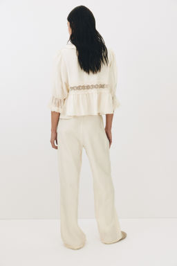 Pantal?n con cord?n de ajuste y ribetes de encaje - H&m фото 2
