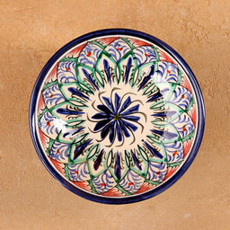 Конфетница узбекская Риштанская Керамика, 12×6 см, МИКС