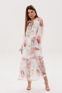 Платье AmberA 1130-3 цветы  фото 7