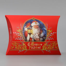 Цена за 5 шт. Коробка сборная фигурная С Новым годом, Дед Мороз, 19 14 4 см