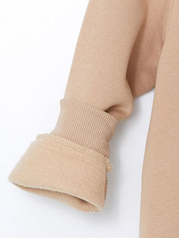 Bisiklet Yaka Bask?l? K?z ?ocuk Sweatshirt