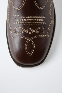 LEATHER COWBOY BOOTS - Zara фото 6