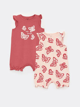 Bisiklet Yaka K?z Bebek Tulum 2li