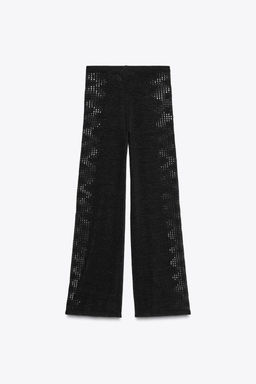 POINTELLE KNIT TROUSERS WITH SIDE DETAIL - Zara фото 7