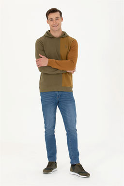 U. S. Polo Assn Мужской свитшот цвета хаки - U.s. polo assn фото 12
