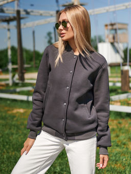 Бомбер серый