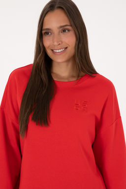 Kad_n K_rm_z_ Basic Sweatshirt Sepette S_rpriz _ndirim - U.s. polo assn фото 2