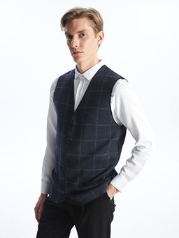 Standart Kal?p V Yaka Erkek Triko Yelek - Waikiki фото 2