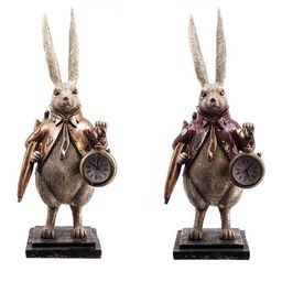 Фигурка декоративная "Кролик" с часами (1, L15 W12 H37,5 см, 2в.