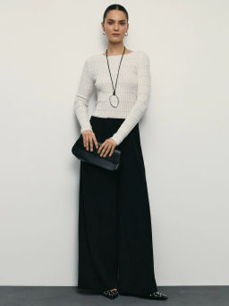 Широкие брюки с вискозой в составе / Zarina