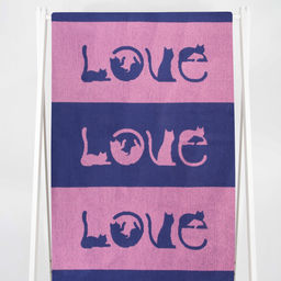 Полотенце махровое 6с102.411ж1 LOVE-кот(пурпурн3) 67х150см