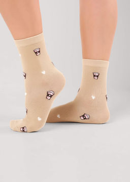 (CLE) Д2520 носки жен. моккачино (ЧЗ)