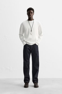 T-SHIRT IN CHECK TEXTURE - Zara фото 2