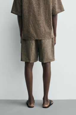 BERMUDA RELAXED FIT PLIEGUES / Khaki