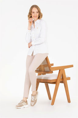 U. S. Polo Assn Женская белая базовая рубашка с длинным рукавом - U.s. polo assn фото 11