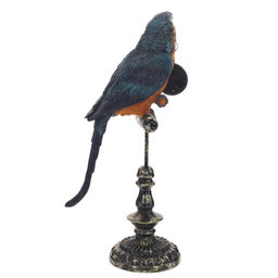 Фигурка декоративная "Попугай" с часами (1, L19 W12 H40,5 см