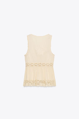 ZW COLLECTION EMBROIDERED ROMANTIC TOP - Zara фото 14